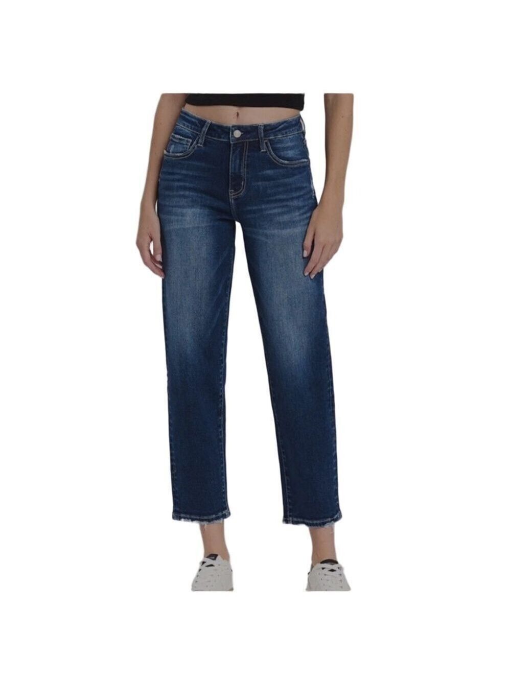 Vervet Lovervet Barrel Leg Jeans NWT Blue Denim high rise Size 26/3 Stretch